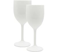 Procos - Verre réutilisable 2 pièces, pour fête ou fête dans le jardin, Blanc