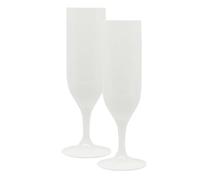 Procos - Verre réutilisable 2 pièces, pour fête ou fête dans le jardin, Blanc