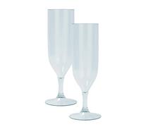 Procos - Verre réutilisable 2 pièces, pour fête ou fête dans le jardin, Bleu Transparent