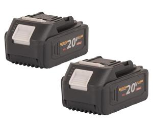 Procraft 2x 20/4 batterie 20 V 4,0 Ah / 4000 mAh Li-ion avec indicateur de charge