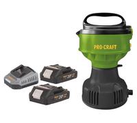 Procraft CPN22bb Pompe flottante sur batterie 20 V 3200 l/h + 2x batterie 2,0 Ah + chargeur