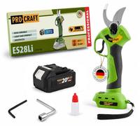 Procraft ES28Li bb Batterie sécateur 20 V 25 mm + 1x batterie 4,0 Ah - sans chargeur
