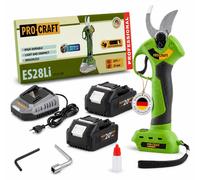 Procraft ES28Li bb Batterie sécateur 20 V 25 mm + 2x batterie 4,0 Ah + chargeur