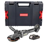Procraft Industrial AG125Cbb Meuleuse d'angle sans fil à tête plate 20 V 125 mm Brushless + 1x batterie 2,0 Ah + RHINO Toolcase - sans chargeur