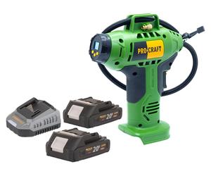 Procraft LK20 Compresseur à batterie 20 V 11 bar + 2x batterie 2,0 Ah + chargeur
