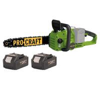 Procraft PCA42/2 tronçonneuse à chaîne sans fil 40 V ( 2x 20 V ) 406 mm Brushless + 2x batterie 4,0 Ah - sans chargeur