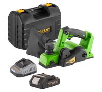 Procraft PE20BLbb Rabot sans fil 20 V 82 mm Brushless + 1x batterie 2,0 Ah + chargeur + coffret
