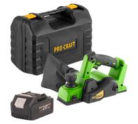 Procraft PE20BLbb Rabot sans fil 20 V 82 mm Brushless + 1x batterie 4,0 Ah + mallette - sans chargeur