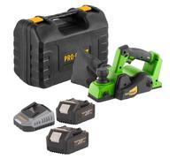 Procraft PE20BLbb Rabot sans fil 20 V 82 mm Brushless + 2x batterie 4,0 Ah + chargeur + coffret