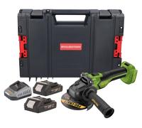 Procraft PGA22-BB Meuleuse d'angle sans fil 20 V 125 mm Brushless + 2x batterie 2,0 Ah + chargeur + RHINO Toolcase
