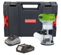 Procraft POB24bb Fraiseuse multifonctions sans fil 20 V 6 / 8 mm Brushless + 1x batterie 2,0 Ah + chargeur + RHINO Toolcase