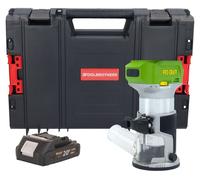 Procraft POB24bb Fraiseuse multifonctions sans fil 20 V 6 / 8 mm Brushless + 1x batterie 2,0 Ah + RHINO Toolcase - sans chargeur