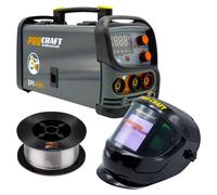Procraft SPI-290 Poste à souder inverter combiné 3,8 kW Co Flux MMA TIG Lift + fil fourré + casque de soudage