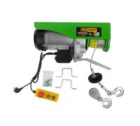 Procraft TP1000 treuil électrique câble de traction 1600 W 6 mm capacité de charge sans/avec poulie de renvoi 500/1000 kg hauteur de levage 20/10 m