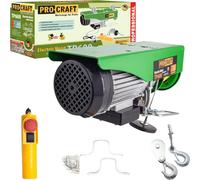 Procraft TP600 treuil électrique câble de traction 1200 W 6 mm capacité de charge sans/avec poulie de renvoi 300/600 kg hauteur de levage 12/6 m