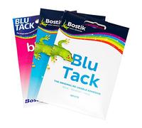 ProdBuy Limited Lot de 3 films adhésifs réutilisables Bostik Blu Tack de 48 g Each pack is approx 48g Assorted (Blue White Pink)