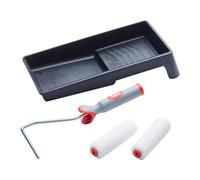 ProDec Advance Ice Fusion Lot de 4 articles, 2 mini-rouleaux, monture et bac - Finition ultra lisse avec émulsions et peintures satinées sur murs intérieurs, plafonds, bois, métal