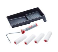 ProDec Advance Ice Fusion Lot de 6 articles, 4 mini-rouleaux, monture et bac - Finition ultra lisse avec émulsions et peintures satinées sur murs intérieurs, plafonds, bois, métal