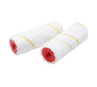 ProDec Advance Lot de 2 mini-rouleaux 100 mm poils courts | finition lisse, pour émulsion, peinture brillante/satinée, vernis, lasure, murs intérieurs, plafonds, bois, métal