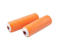 ProDec Advance Lot de 2 mini-rouleaux floqués 100 mm, métal | finition ultra lisse avec peintures brillantes et satinées sur plinthes, rebords de fenêtre, portes à panneaux, placards
