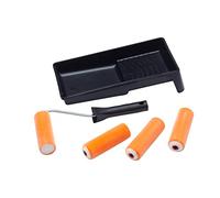 ProDec Advance Lot de 6 articles, mini-rouleaux floqués 100 mm, monture, bac, finition ultra lisse avec peintures brillantes/satinées sur plinthes, rebords de fenêtre, portes à panneaux, métal