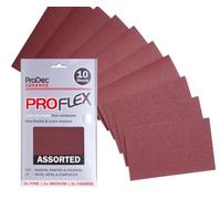 ProDec Advance Papier abrasif Advance à l'oxyde d'aluminium ultra flexible Proflex, 10 feuilles de grades variés, résistant aux fissures, pour le ponçage du bois, 9 « x 5,5 », 230 x 140 mm