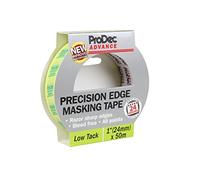 ProDec Advance Ruban de masquage Precision Edge 24 mm x 50 m multi-surfaces peu collant pour lignes nettes sans coulure de peinture pour surfaces intérieures compatible avec toutes les peintures