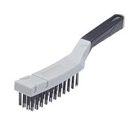 ProDec Brosse métallique 275 mm, 4 rangées de fils acier haute densité nettoyage puissant bois, métal, maçonnerie, élimination de peinture, saletés, rouille, grilles, carreaux, briques