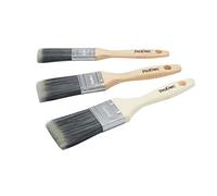 ProDec Decorator Lot de 3 pinceaux à Fibres synthétiques pour Une Finition Lisse avec Les émulsions, peintures Brillantes et satinées sur Murs, plafonds, Bois et métal
