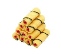 ProDec Lot de 10 mini-rouleaux 100 mm poils moyens | finition lisse avec émulsions pro et particuliers pour peindre murs intérieurs et plafonds, derrière les radiateurs