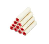 ProDec Lot de 10 mini-rouleaux laqueurs mohair 100 mm | recharges pour finition lisse à la peinture brillante ou satinée sur plinthe, porte, placard et métal