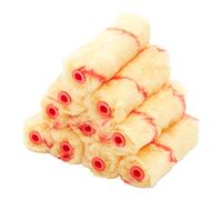 ProDec Lot de 10 mini-rouleaux tissés 100 mm poils longs | pour finition lisse avec émulsions pro et particuliers sur murs intérieurs et plafonds