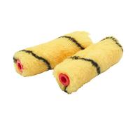 ProDec Lot de 2 mini-rouleaux 100 mm poils moyens | finition lisse avec émulsions pro et particuliers pour peindre murs intérieurs et plafonds, derrière les radiateurs