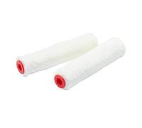 ProDec Lot de 2 mini-rouleaux laqueurs mohair 100 mm, finition lisse avec peintures brillantes/satinées, vernis, lasures sur plinthe, rebord de fenêtre, porte, placard, métal, etc