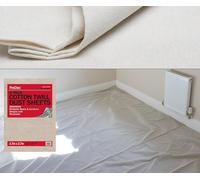 ProDec Lot de 5 bâches de protection 3,6 m x 2,7 m | pour les travaux de peinture - protection des moquettes - lavables - bâches robustes pour protéger le mobilier