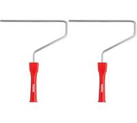 ProDec Monture clip professionnelle 250 mm pour rouleau rembourré avec barre chromée de 8 mm et poignée à raccord à visser pour manche télescopique (Lot de 2)