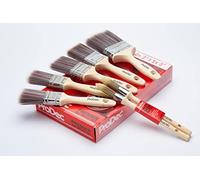 ProDec Premier Lot de 7 pinceaux Professionnels, Fibres synthétiques pour Une Finition Lisse avec Les émulsions, peintures Brillantes et satinées sur Murs, plafonds, Bois et métal