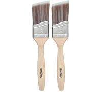 ProDec Premier Pinceau à rechampir Pro, Fibres synthétiques, Manche Long, Lignes Ultra nettes avec Les émulsions, peintures Brillantes et satinées sur Murs, plafonds, Bois et métal, 50 mm (Lot de 2)