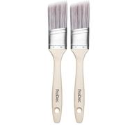 ProDec Premier Pinceau de Peinture synthétique Ovale Professionnel pour Une Finition Lisse avec émulsion, peintures Brillantes et satinées sur Murs, plafonds, Bois et métal, 38 mm (Lot de 2)