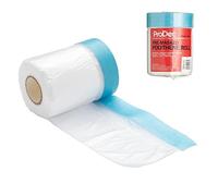 ProDec Rouleau de film de protection 30 cm x 25 m avec adhésif de masquage, anti-poussière et imperméable pour couvrir et protéger les sols et le mobilier pendant les travaux de peinture