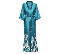 PRODESIGN Satin Femme Robes de Chambre et Kimonos de Mariée Robes de Chambre Soie Court Kimono