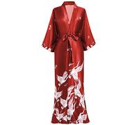 PRODESIGN Satin Femme Robes de Chambre et Kimonos de Mariée Robes de Chambre Soie Court Kimono