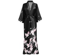 PRODESIGN Satin Femme Robes de Chambre et Kimonos de Mariée Robes de Chambre Soie Court Kimono