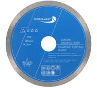 PRODIAMANT Disque à tronçonner diamanté Carrelage professionnel 125 mm x 22,23 mm F702 ProRim pas d'éclats pour les carreaux émaillés Grès cérame et pierre naturelle