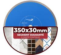 PRODIAMANT Disque à tronçonner diamanté Carrelage professionnel 350 mm x 30/25,4 mm F702 ProRim pas d'éclats pour les carreaux émaillés Grès cérame et pierre naturelle