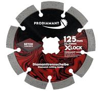 PRODIAMANT Disque à tronçonner diamanté X-Lock 125 mm universel segmenté pour béton, pierre et maçonnerie