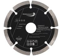 PRODIAMANT Disque diamant 115 mm x 22,2 mm Abrasif pour asphalte, chape, béton léger, béton frais, grès et chamotte