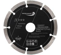 PRODIAMANT Disque diamant 125 mm x 22,2 mm Abrasif pour asphalte, chape, béton léger, béton frais, grès et chamotte