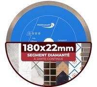 PRODIAMANT F702 Disque diamanté professionnel 180 mm x 22,23 mm - pour carrelage, grès cérame et pierre naturelle, coupe précise sans éclats, pour scies de table
