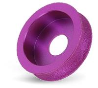 PRODIAMANT Fraise à bordure extérieure diamantée Ø 75 mm x 22,23 R7,5 - Fraise à arrondir pour carrelage et céramique fine - Arrondir les bords sur les revêtements et les marches - Fraise à rayon 75